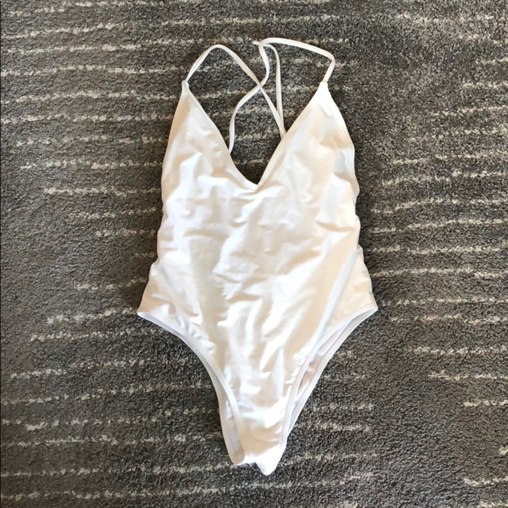 White one piece swimsuit